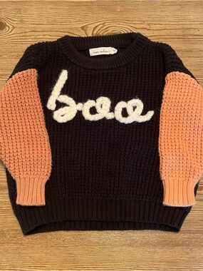 Nora Madison Halloween Spooky Hand Embroidered Sweater 100% Cotton size 3/4